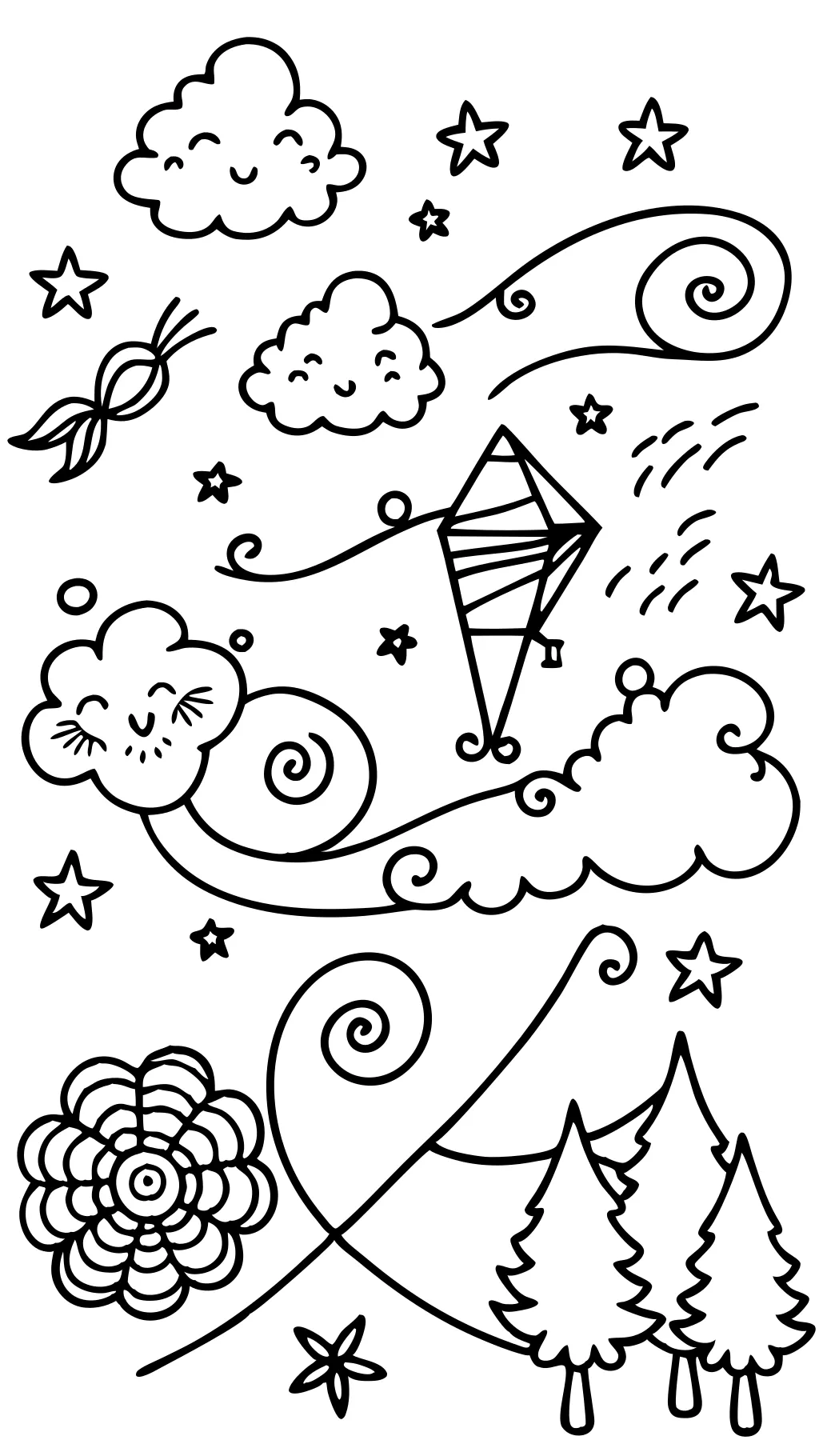 coloring page wind